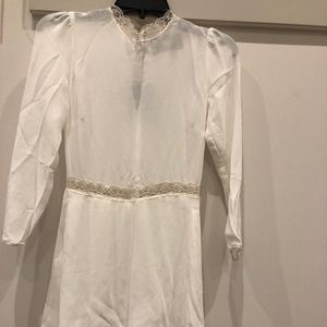 Brand new Reformation white mini dress with lace
